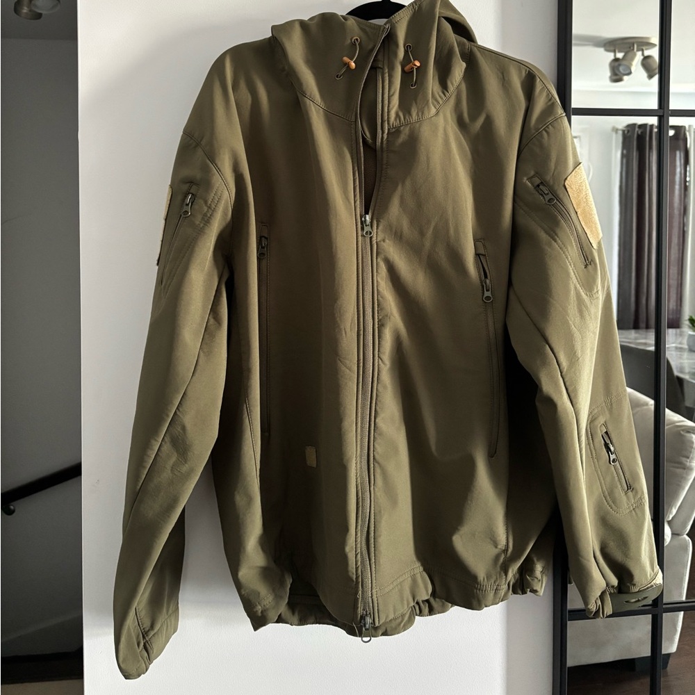 Men's Olive Green Hooded Jacket